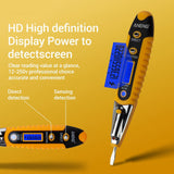 Max ANENG VD700 Probe Continuity Test Light Voltage Circuit Tester Pen Yellow