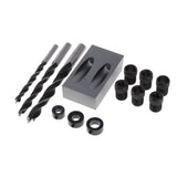 Maxbell 15 Degree Oblique Hole Positioner Woodworking DIY Carpentry Tools 14pcs