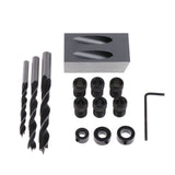 Maxbell 15 Degree Oblique Hole Positioner Woodworking DIY Carpentry Tools 14pcs