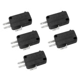 Max 5 Pieces 15A 250VAC V-15 Button SPDT 1NO 1NC Micro Switch Silver Contact