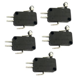 Max 5 Pcs Limit Switch Micro Switch Lever Roller Normally Open Microswitch Short