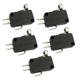 Max 5 Pcs Limit Switch Micro Switch Lever Roller Normally Open Microswitch Short