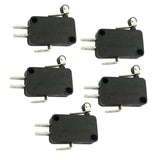 Max 5 Pcs Limit Switch Micro Switch Lever Roller Normally Open Microswitch Short