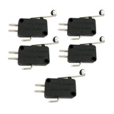 Max 5 Pcs Limit Switch Micro Switch Lever Roller Normally Open Microswitch Long