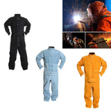 Max 1 Pc Anti-scalding Heat Insulation Protective Welding Welder Suit Yellow-XXL