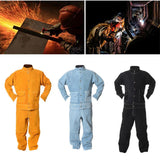 Max 1 Pc Anti-scalding Heat Insulation Protective Welding Welder Suit Yellow-XXL