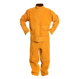 Max 1 Pc Anti-scalding Heat Insulation Protective Welding Welder Suit Yellow-XXL