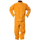 Max 1 Pc Anti-scalding Heat Insulation Protective Welding Welder Suit Yellow-XXL