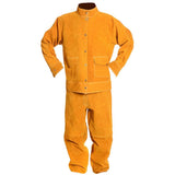Max 1 Pc Anti-scalding Heat Insulation Protective Welding Welder Suit Yellow-XXL