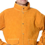 Max 1 Pc Anti-scalding Heat Insulation Protective Welding Welder Suit Yellow-XXL