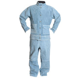 Max 1 Pc Anti-scalding Heat Insulation Protective Welding Welder Suit Blue-XXL