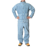 Max 1 Pc Anti-scalding Heat Insulation Protective Welding Welder Suit Blue-XXL