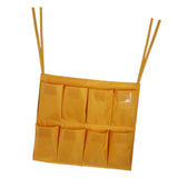 Maxbell 1Pc Housekeeping Cart Trash Caddy Hotel Rooms Cleaning Tool, 8-Pocket Yellow