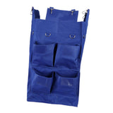 Maxbell Housekeeping Cart Trash Caddy Hotel Rooms Cleaning Tool,4/6 Pockets 4-Blue