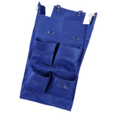 Maxbell Housekeeping Cart Trash Caddy Hotel Rooms Cleaning Tool,4/6 Pockets 4-Blue