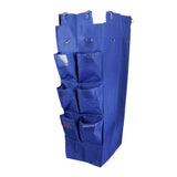Maxbell Housekeeping Cart Trash Caddy Hotel Rooms Cleaning Tool,4/6 Pockets 6-Blue