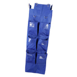 Maxbell Housekeeping Cart Trash Caddy Hotel Rooms Cleaning Tool,4/6 Pockets 6-Blue