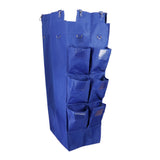 Maxbell Housekeeping Cart Trash Caddy Hotel Rooms Cleaning Tool,4/6 Pockets 6-Blue