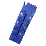 Maxbell Housekeeping Cart Trash Caddy Hotel Rooms Cleaning Tool,4/6 Pockets 6-Blue