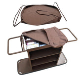 Maxbell Housekeeping Cart Bag Cover Janitorial Cart Cleaning Replacement Tool Brown
