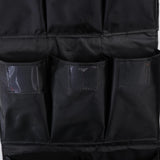 Maxbell 8-Pocket Cleaning Trolley Oxford Cloth Waterproof Trash Can Caddy Black