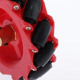 Maxbell 1 Piece Omnidirectional Wheel Car Mecanum Wheel with Coupling - Red 70mm