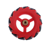 Maxbell 1 Piece Omnidirectional Wheel Car Mecanum Wheel with Coupling - Red 70mm
