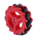Maxbell 1 Piece Omnidirectional Wheel Car Mecanum Wheel with Coupling - Red 70mm