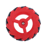 Maxbell 1 Piece Omnidirectional Wheel Car Mecanum Wheel with Coupling - Red 70mm