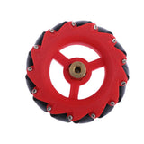 Maxbell 1 Piece Omnidirectional Wheel Car Mecanum Wheel with Coupling - Red 70mm