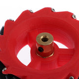 Maxbell 1 Piece Omnidirectional Wheel Car Mecanum Wheel with Coupling - Red 70mm