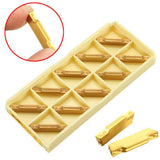 Maxbell 10pcs MGMN300-M Width Carbide Inserts for MGEHR/MGIVR Grooving Cut-Off Tool