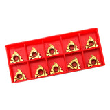 Maxbell 10Pcs/Set 16IR AG60 CNC Carbide Inserts Blades Lathe Thread Turning Tools