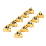 Maxbell 10pcs 1/4'' 11ER A60 Carbide Insert Blade for CNC Lathe Cutting Turning Tool