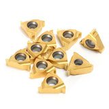 Maxbell 10pcs 1/4'' 11ER A60 Carbide Insert Blade for CNC Lathe Cutting Turning Tool