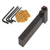 Max 2pcs CNC Metal Lathe Turning Tools Holder Bit Set with Carbide Inserts