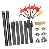 Maxbell 7 Set CNC Lathe Turning Tool Holder Boring Bar + Carbide Insert + Wrench Kit