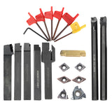 Maxbell 7 Set CNC Lathe Turning Tool Holder Boring Bar + Carbide Insert + Wrench Kit