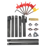 Maxbell 7 Set CNC Lathe Turning Tool Holder Boring Bar + Carbide Insert + Wrench Kit