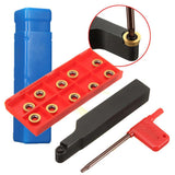 Maxbell SRAPR1616H10 Face Milling Lathe Tool Holder &10Pcs RPMT10T3MO Carbide Insert