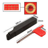 Maxbell SRAPR1616H10 Face Milling Lathe Tool Holder &10Pcs RPMT10T3MO Carbide Insert
