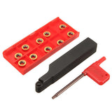 Maxbell SRAPR1616H10 Face Milling Lathe Tool Holder &10Pcs RPMT10T3MO Carbide Insert
