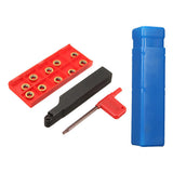 Maxbell SRAPR1616H10 Face Milling Lathe Tool Holder &10Pcs RPMT10T3MO Carbide Insert