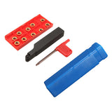 Maxbell SRAPR1616H10 Face Milling Lathe Tool Holder &10Pcs RPMT10T3MO Carbide Insert