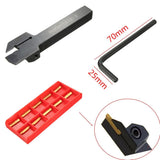 Maxbell 10Pcs MGMN200 Inserts MGEHR1212-2 Lathe Cutter Grooving Tool Holder L Wrench