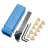 Maxbell 10Pcs WNMG0804 Inserts + Wrench With WWLNR1616H08 Lathe Turning Tool Holder