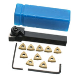 Maxbell 10Pcs WNMG0804 Inserts + Wrench With WWLNR1616H08 Lathe Turning Tool Holder
