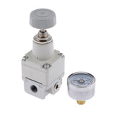Max Precision Pneumatic Regulator Relief Valve with Pressure Gauge 0.01~0.8Mpa