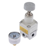 Max Precision Pneumatic Regulator Relief Valve with Pressure Gauge 0.01~0.8Mpa