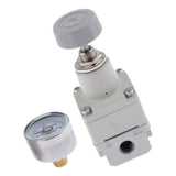 Max Precision Pneumatic Regulator Relief Valve with Pressure Gauge 0.01~0.8Mpa